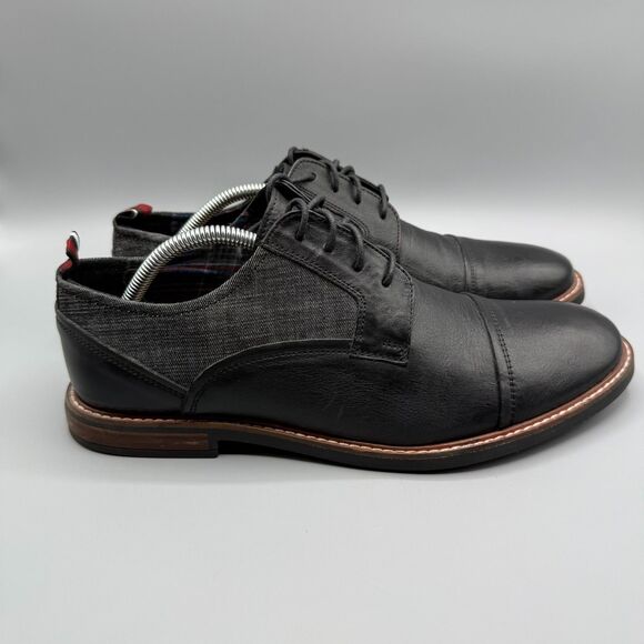 Ben Sherman Black Leather Oxford Shoes Brent Cap Toe Mens Size 10.5 main image 11